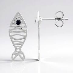 Orecchini in argento con Zaffiro Blu