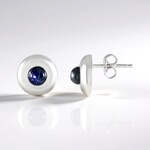 Orecchini in argento con Zaffiro Stellato Blu
