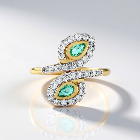 Anello in argento con Smeraldo Colombiano