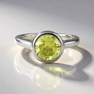 Anello in argento con Quarzo Ouro Verde