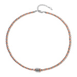 Collar en plata con Diamante plateados