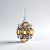 Canary Zircon Silver Pendant