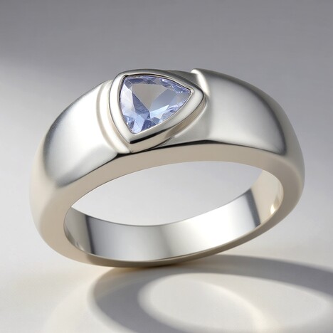 Anello in argento con Tanzanite (non riscaldata)
