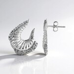 Orecchini in argento con Zircone (MONOSONO COLLECTION)