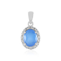 Ciondolo in argento con Calcedonio Blu