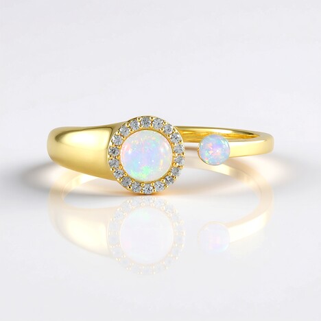 Anello in argento con Opale di Welo (de Melo Essence)