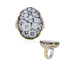 Anillo en plata con Ágata negro