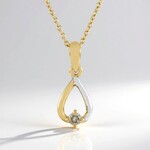 Collana in argento con Diamante Cioccolato I2