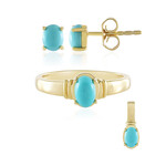 Zilveren ring met Sleeping Beauty Turkooisen