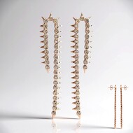 Boucles d'oreilles en argent et Diamant rose de France VS1 d'Argyle (Annette)
