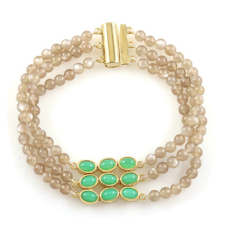 Brazalete en plata con Crisoprasa (KM by Juwelo)