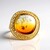 Anello in argento con Ambra Sunrise Baltica (dagen)