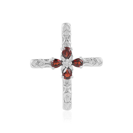 Mosambik-Granat-Silberanhänger