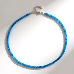 Collana in argento con Apatite Blu Neon