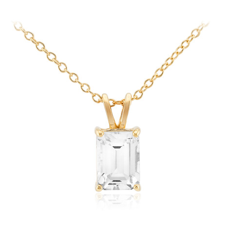 Weißer Topas-Silberhalskette