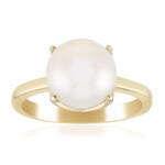 Zilveren ring met een Witte zoetwater kweekparel (TPC)