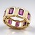 Anello in oro con Granato Magenta (de Melo)