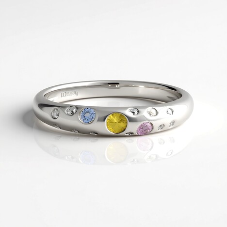 Bague en argent et Saphir jaune