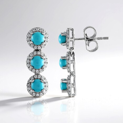 Orecchini in argento con Turchese Sleeping Beauty