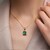 9K Benedito Green Tourmaline Gold Pendant (Adela Gold)