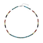 Edelstein-Silberhalskette