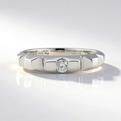 Anello in argento con Diamante I2 (H) (de Melo Essence)