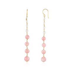 Pinkfarbener Opal-Silberohrringe (de Melo Essence)