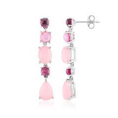 Orecchini in argento con Quarzo Color Rosa