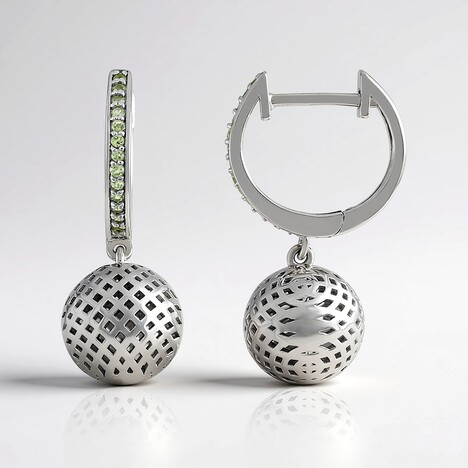 Orecchini in argento con Peridoto (Ornaments by de Melo)