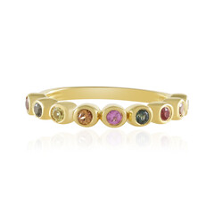 Zilveren ring met saffieren