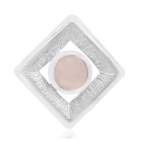 Ciondolo in argento con Quarzo Rosa (MONOSONO COLLECTION)