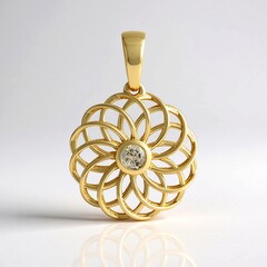 Ciondolo in argento con Diamante Champagne I2 (Ornaments by de Melo)