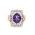 Anillo en plata con Amatista de Zambia (Dallas Prince Designs)