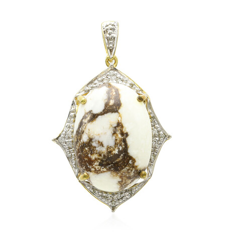 Magnesit-Silberanhänger