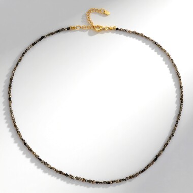 Champagne Diamond Silver Necklace