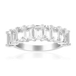 Zilveren ring met witte topaasstenen