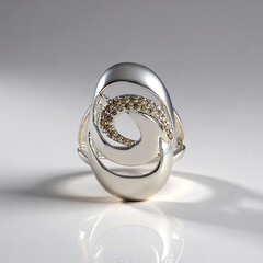 Anello in argento con Diamante Champagne I3 (de Melo Essence)