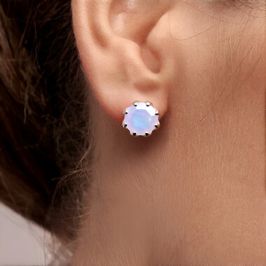 AAA Welo Opal Silver Earrings (de Melo Essence)