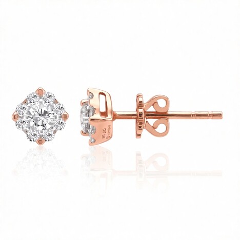 Orecchini in oro con Diamante VVS1 (G) (Annette)