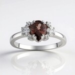 Anello in argento con Zircone Rosa