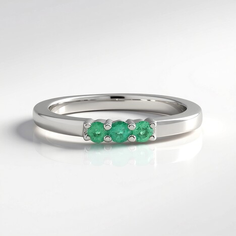 Anello in argento con Smeraldo Etiope