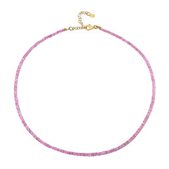 Collier en argent et Saphir rose de Ceylan