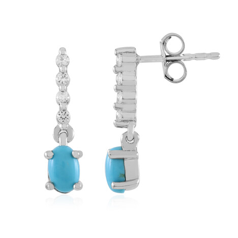 Boucles d'oreilles en argent et Turquoise Sleeping Beauty (Faszination Türkis)