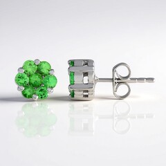 Orecchini in argento con Lemshuku Tsavorite