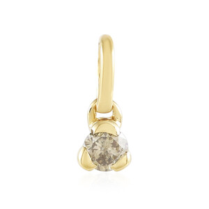 Zilveren hanger met een I2 Champagne Diamant
