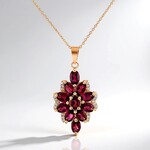 Collier en argent et Grenat Rhodolite