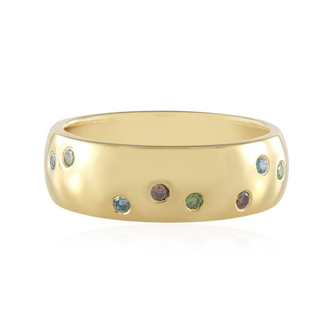 Anello in argento con Diamante Blu I2