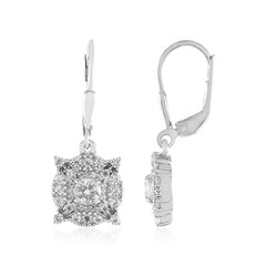 Boucles d'oreilles en argent et Saphir blanc