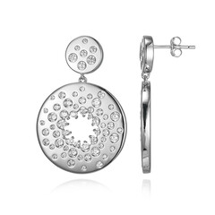 Zircon Silver Earrings (Adela Silber)