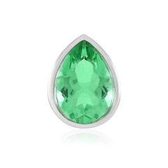Colgante en plata con Cuarzo verde esmeralda (MONOSONO COLLECTION)